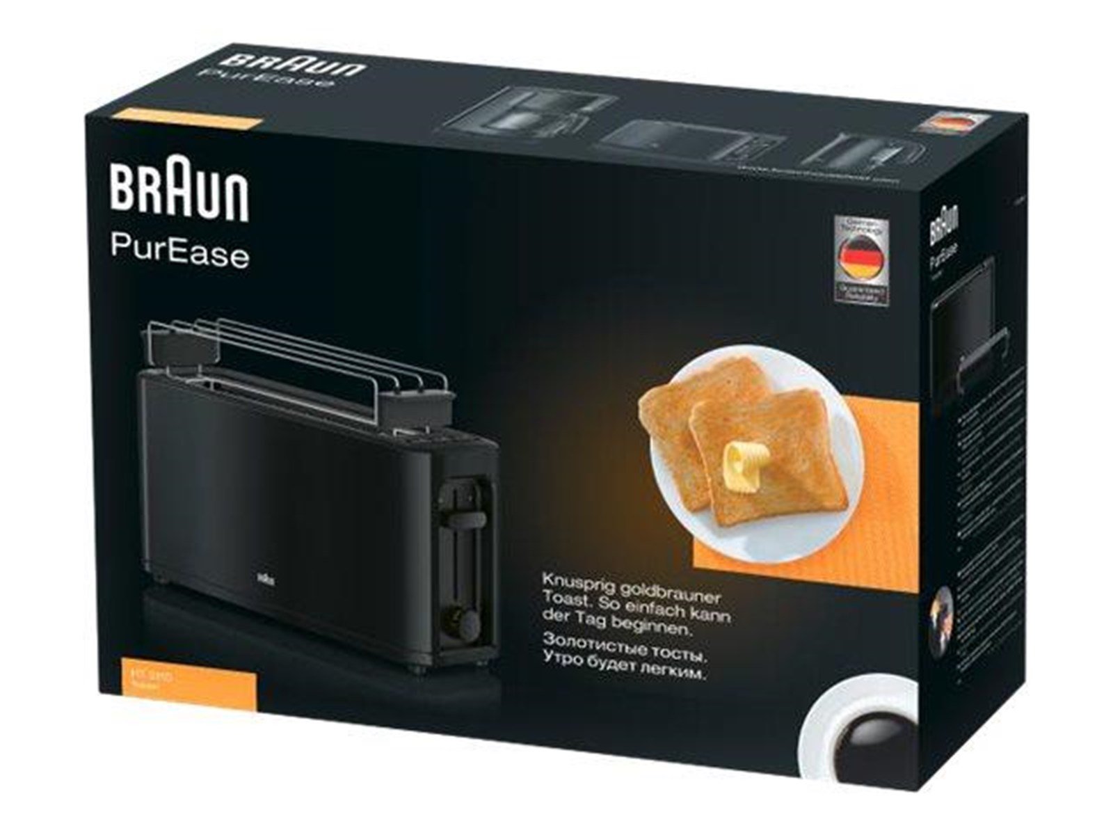 Braun Toaster PurEase HT3110BK - toaster - black Braun Toaster PurEase HT3110BK - toaster - black